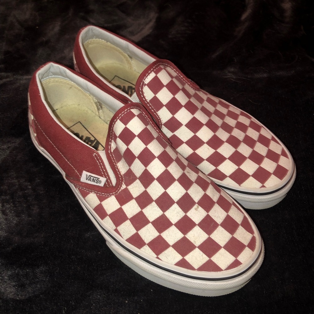 Red Checkered Vans